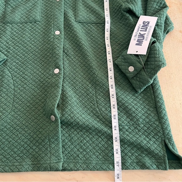 Muk Luks Quilted Shacket green tall small New - Picture 6 of 9